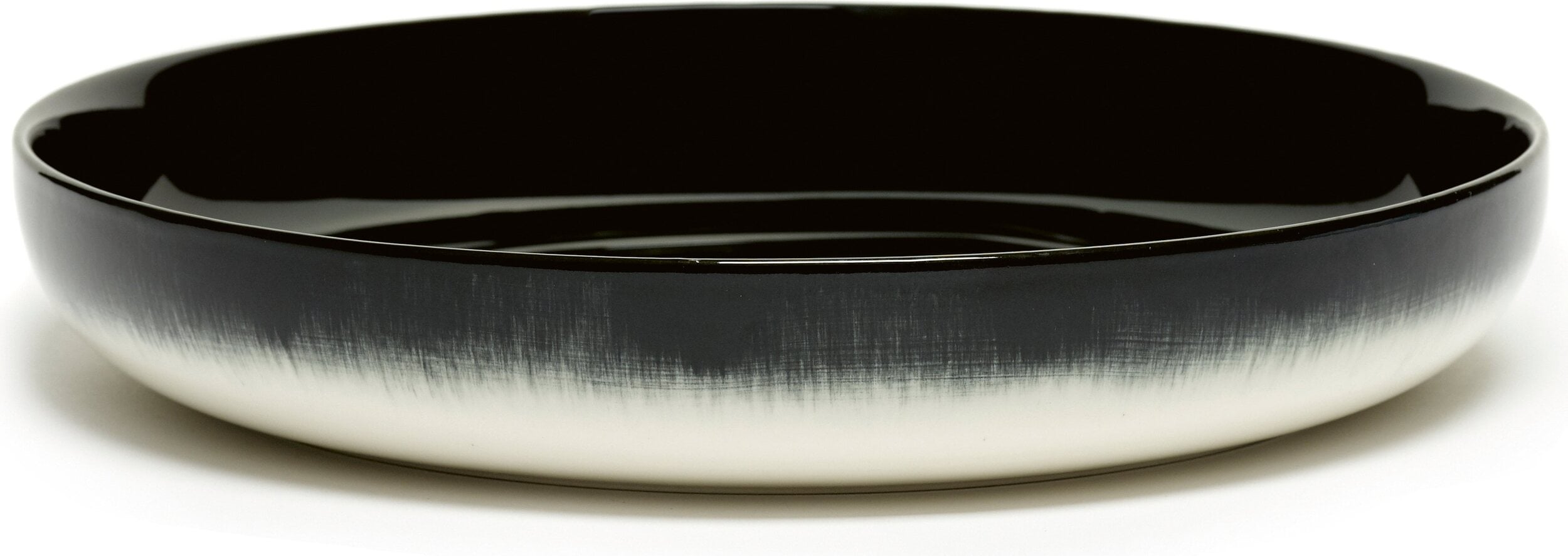 Tiefteller Dé B Tiefe Teller 24 Cm, Schwarz-weiß, 2 St.