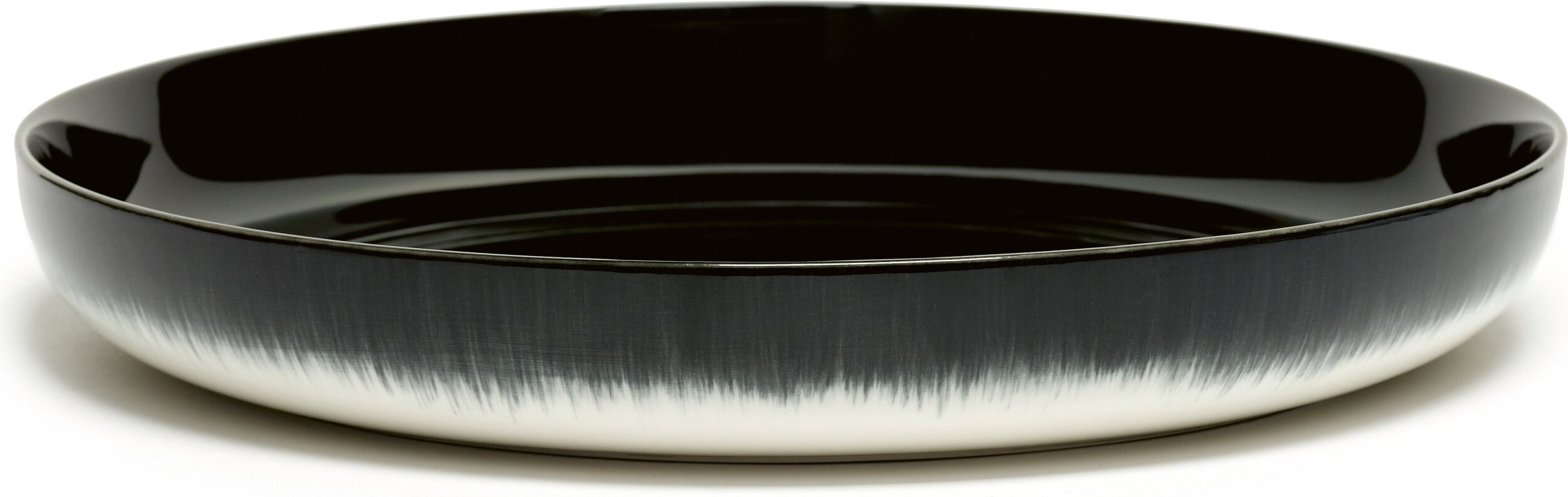 Dé B Tiefe Teller 27 cm, schwarz-weiß, 2 St.