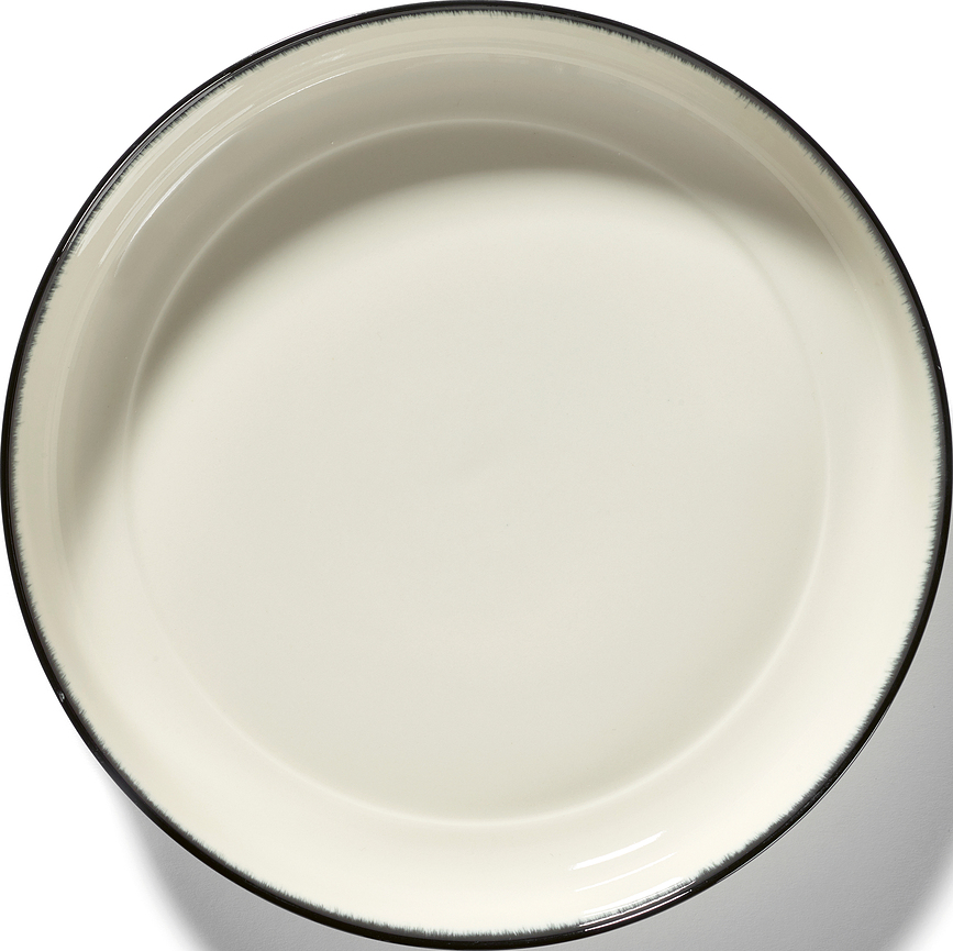 Dé D Πιάτο Βαθύ, 27 εκ., μαύρο-άσπρο