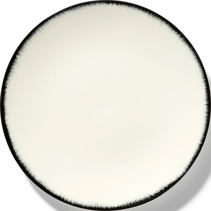 Dé 6 Tanjur desertni 14 cm crno-bijeli