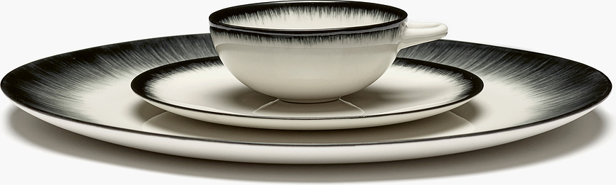 Dé A Tasse à Espresso 80 ml, noir et blanc