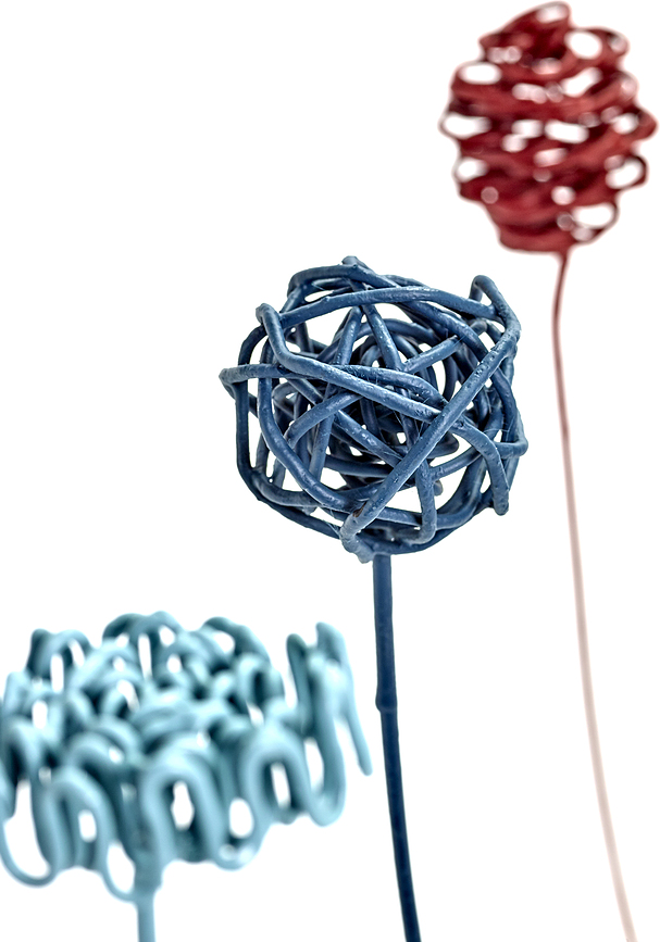 Decoración Surface, flores, 9 unidades