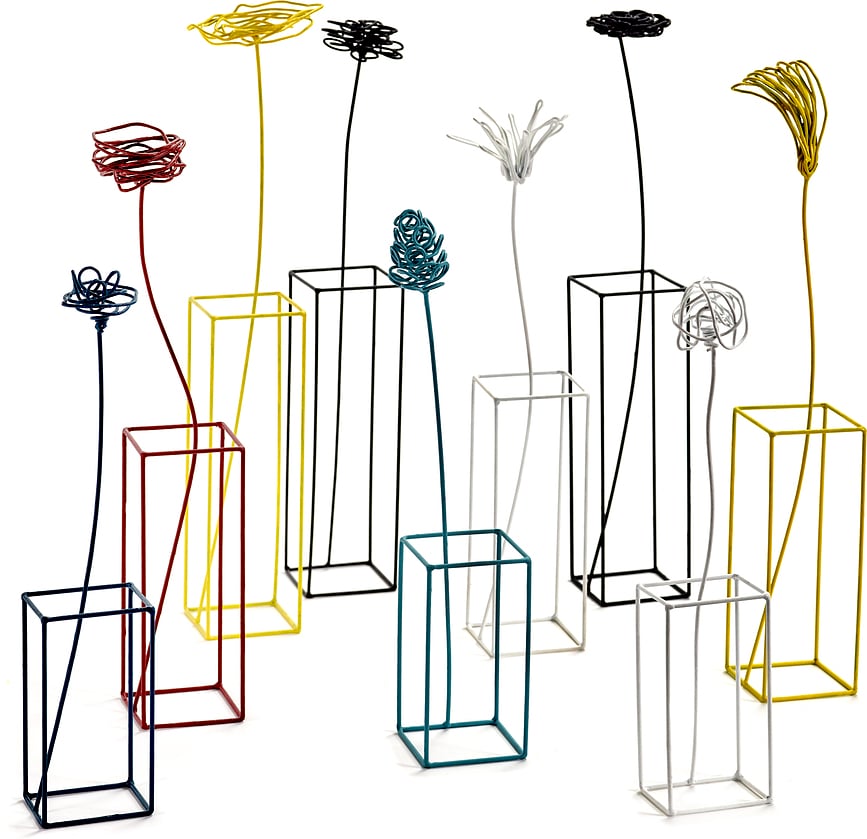 Decoración Surface, flores, 9 unidades