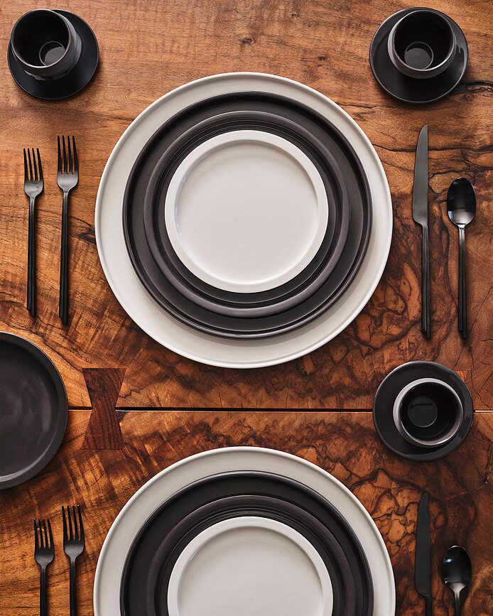 Dune Assiettes à Déjeuner, 23 cm, marron, Lot de 2