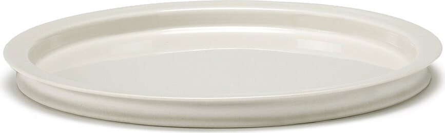 Dune Assiettes Plates 28 cm, blanches, Lot de 2