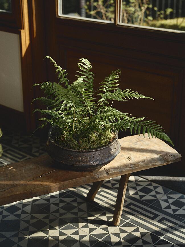 Dune Pot de Fleurs, 31 cm, blanc et noir