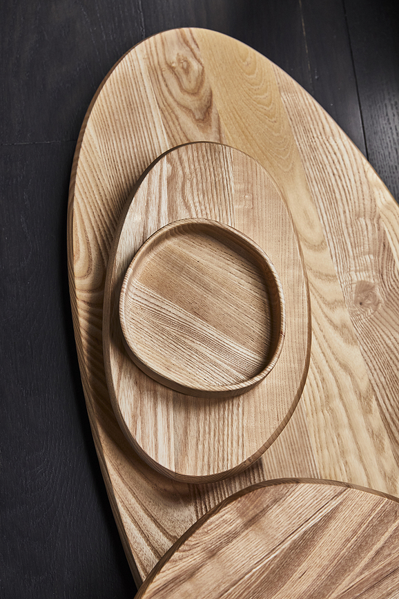 Dune Daska za Posluživanje s posudicom 60,5 cm crni jasen