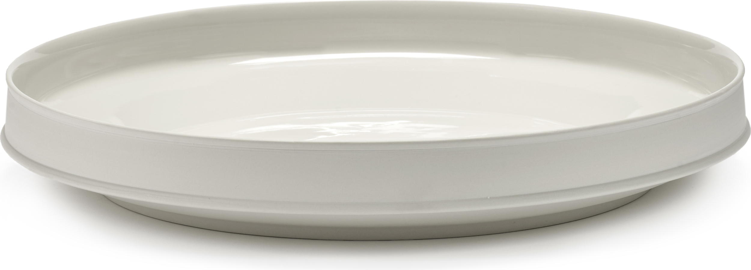 Snackschüssel Dune Flache Schale 41 Cm, Weiß