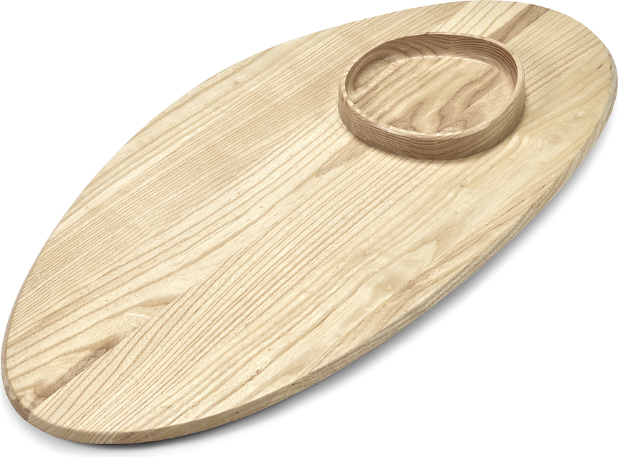 Dune Planche de service avec coupelle, 81 cm, frêne noir