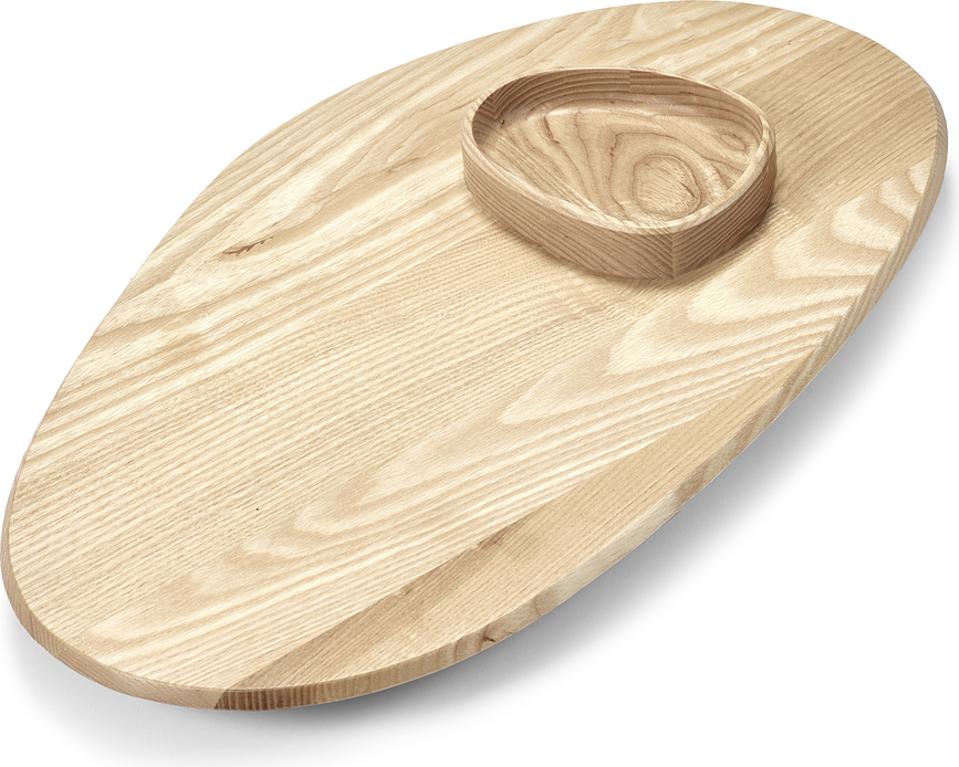 Dune Planche de Service avec coupelle, 60,5 cm, frêne noir