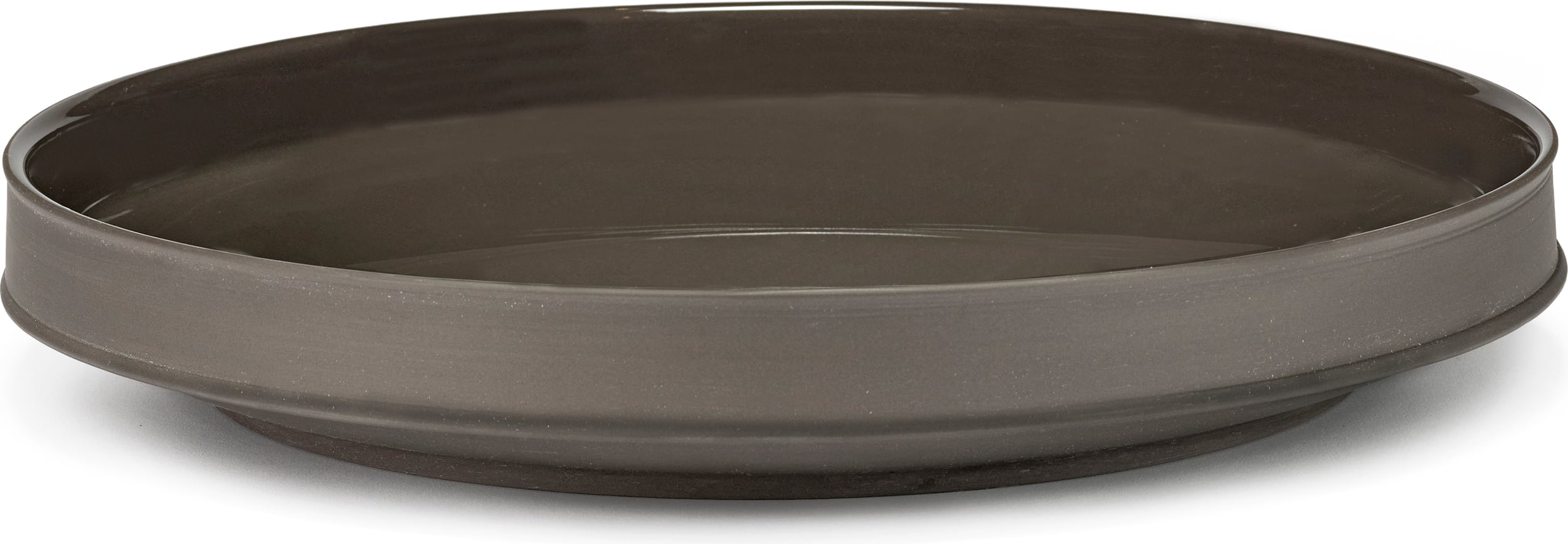 Dune Schale flach 41 cm, braun