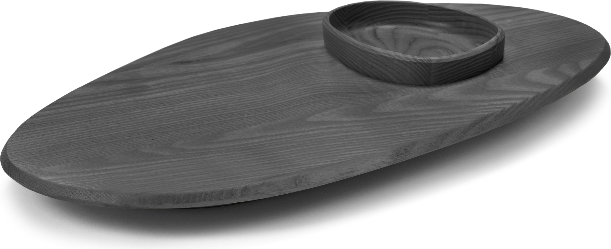 Käsebretter Dune Servierbrett Mit Schale 60, 5 Cm, Schwarze Esche