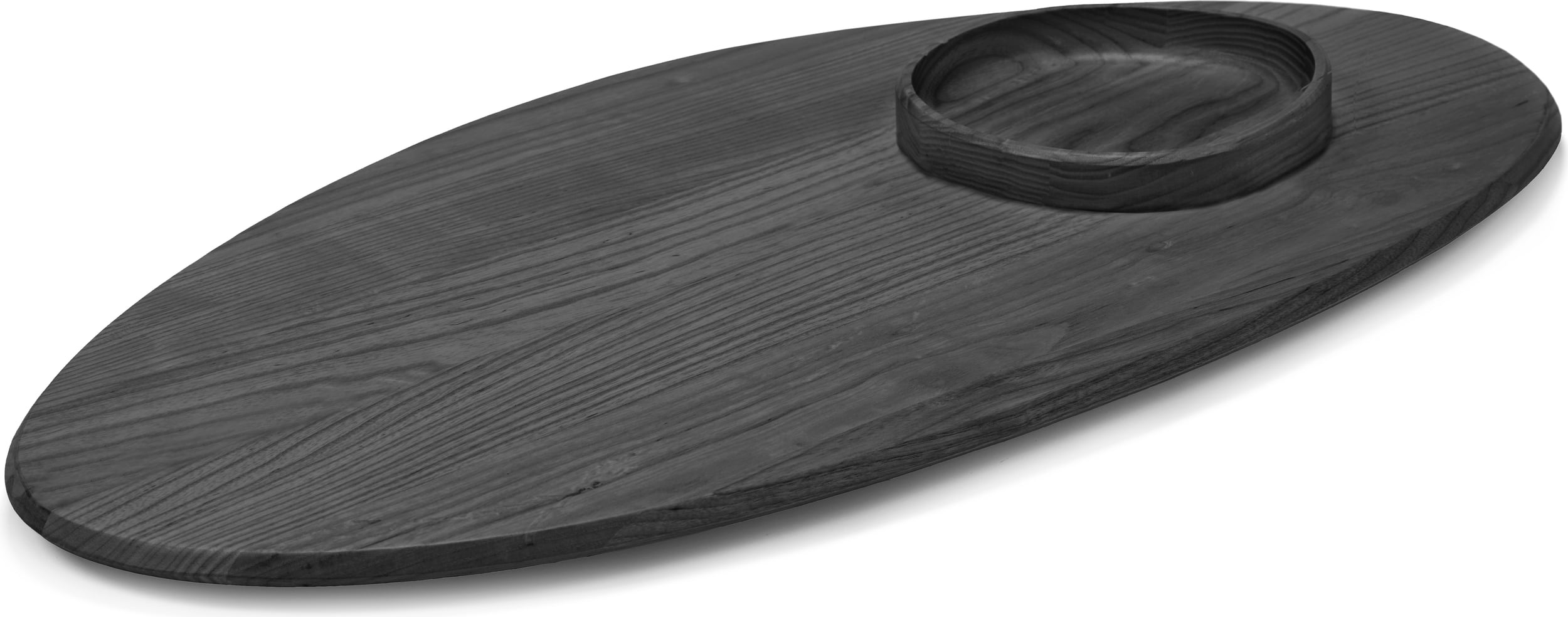 Käsebretter Dune Servierbrett Mit Schale, 81 Cm, Schwarze Esche