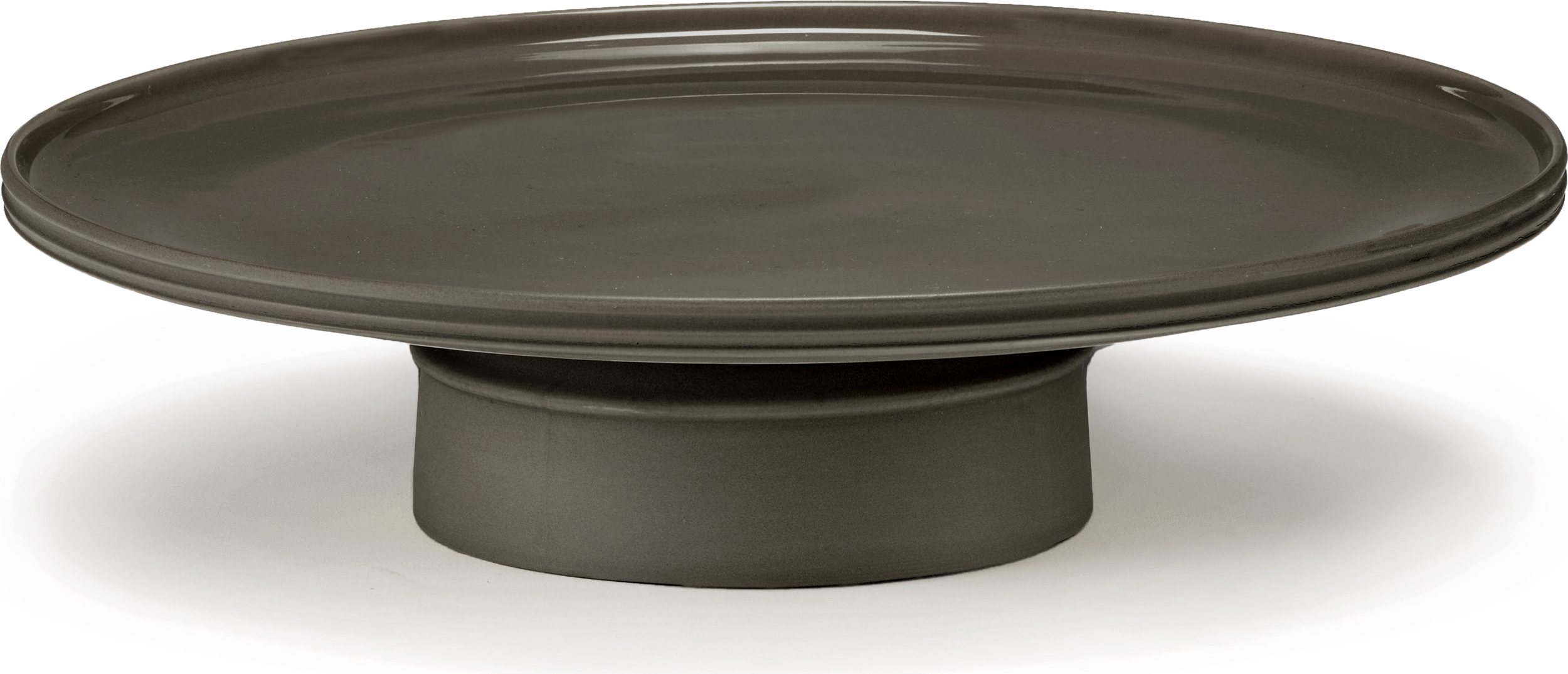 Etageren und Kuchenteller Dune Servierplatte 33 Cm, Braun, Porzellan