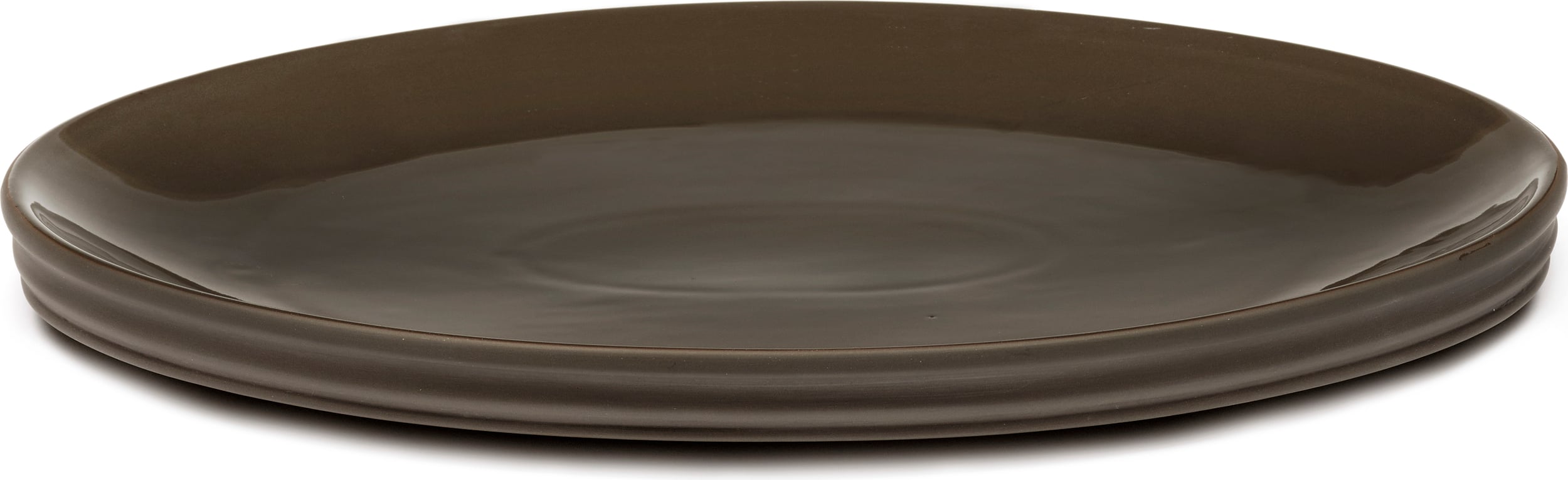Dune Servierplatte oval, 46 cm, braun