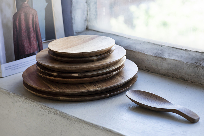 Dunes Plat de Service en bois d'acacia, XL