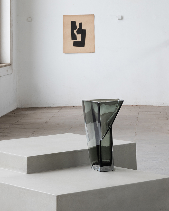 Dunk Βάζο, 33,5 εκ., γκρι