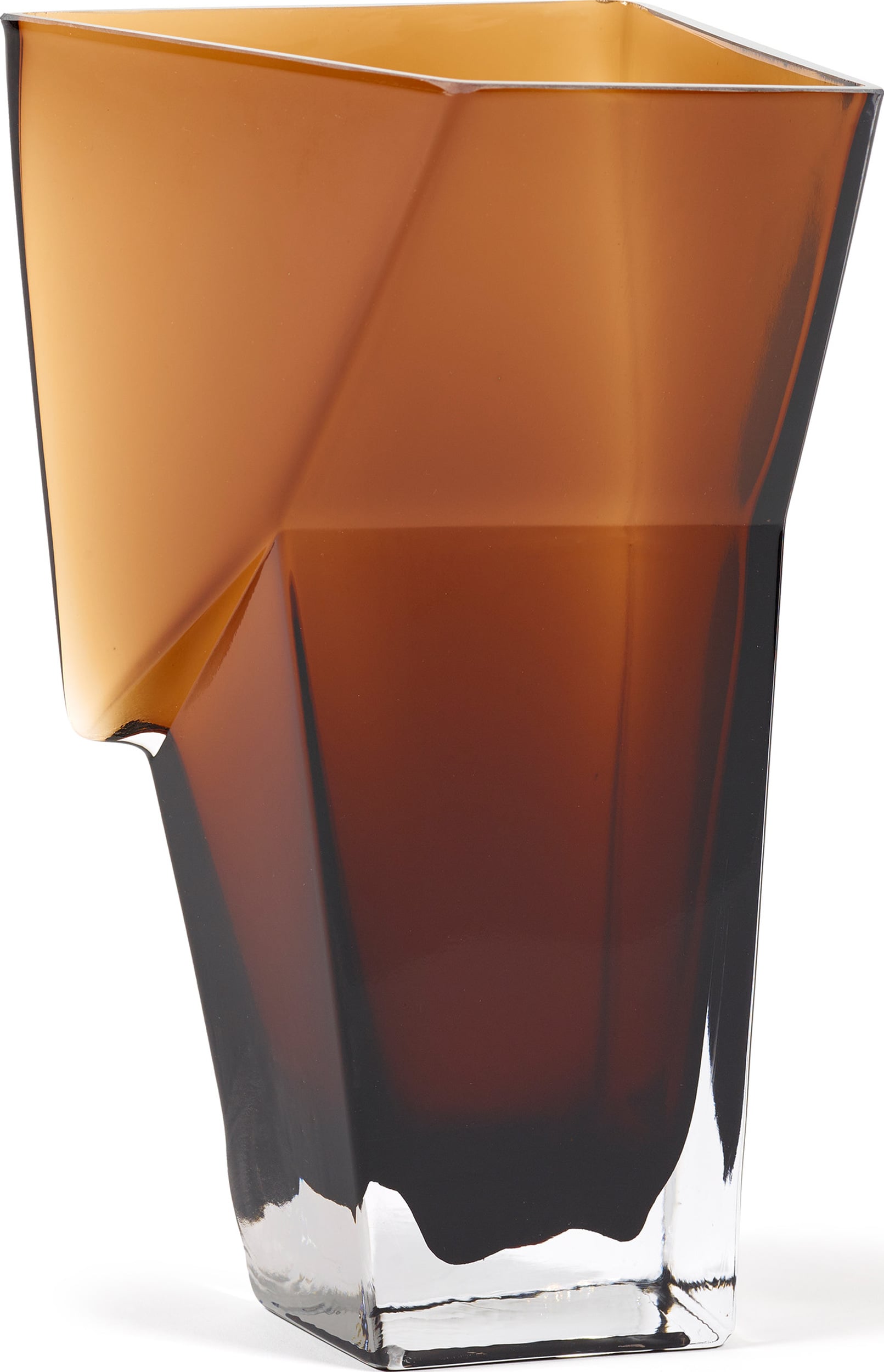 Glasvasen Dunk Vase 33, 5 Cm, Braun