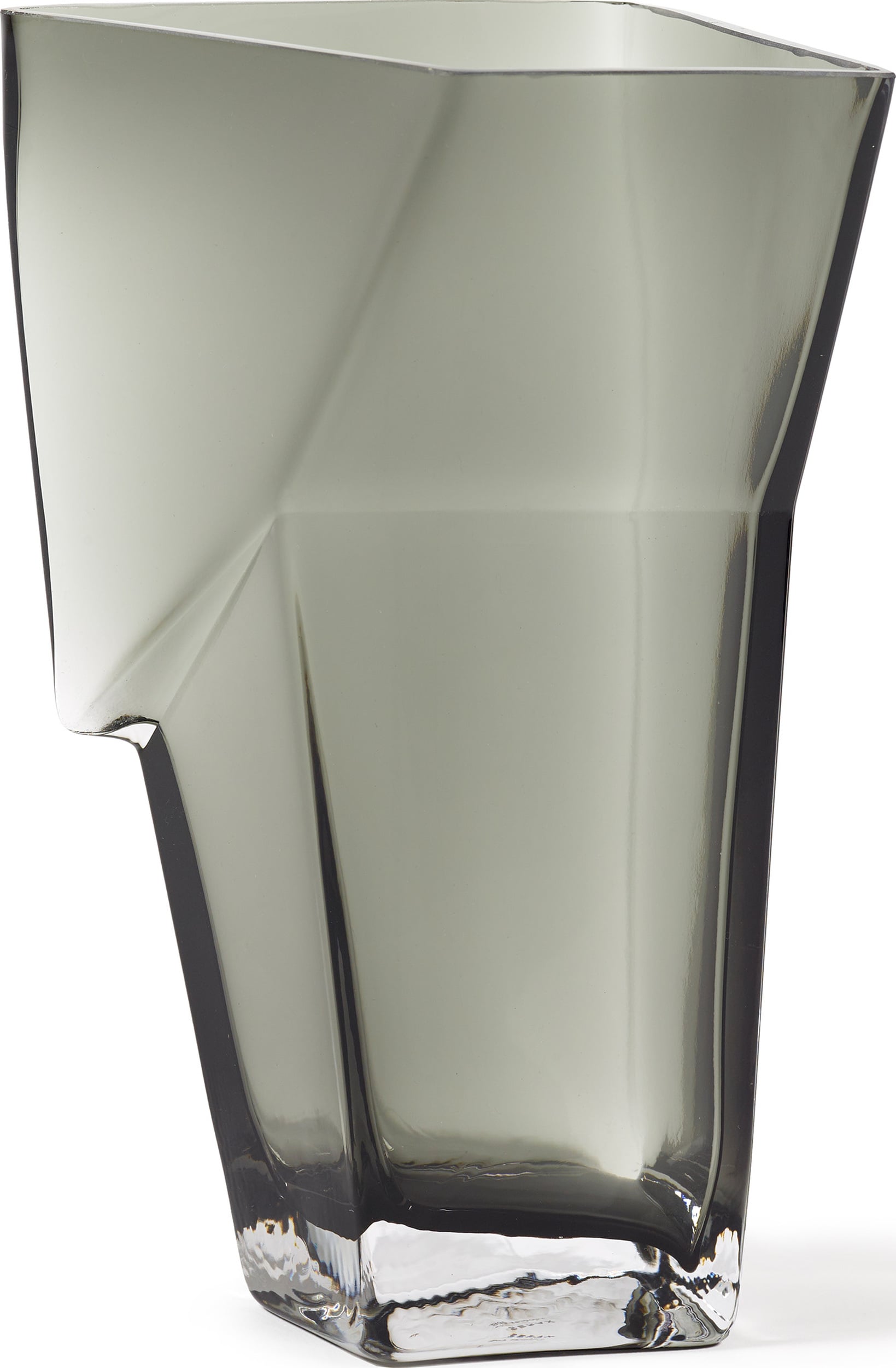 Glasvasen Dunk Vase 33, 5 Cm, Grau