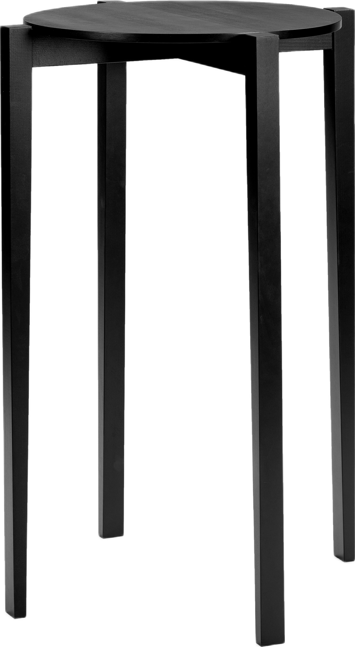 Elois Beistelltisch 71 cm, schwarz, Buchenholz