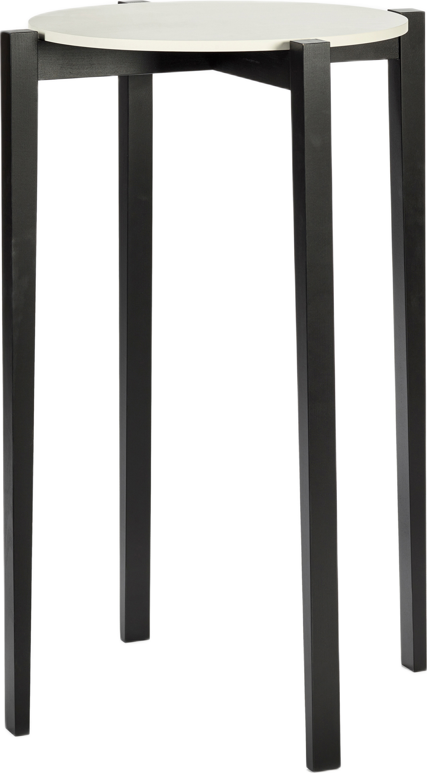 Elois Beistelltisch 71 cm, schwarz-weiß, Buchenholz