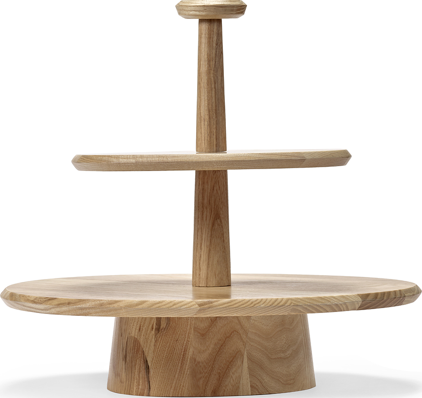 Estantería Dune de dos niveles, de fresno negro