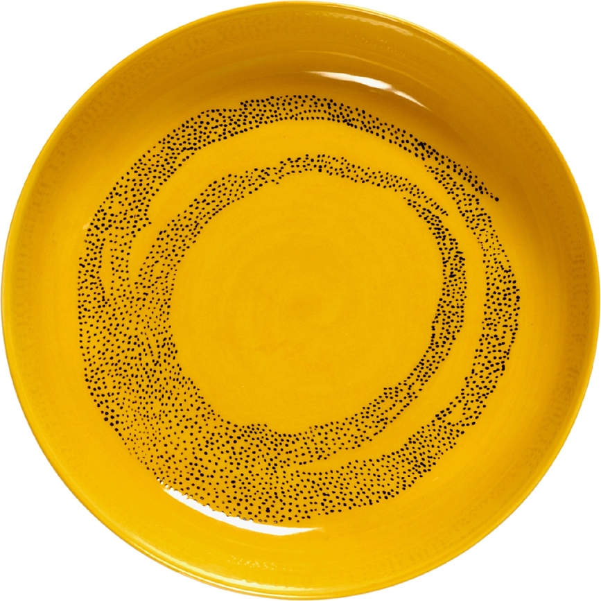 Farfurie adâncă Feast, 22 cm, galben-negru
