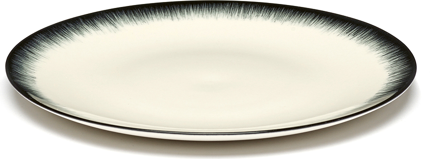 Farfurie de desert Dé 3, 17,5 cm, alb-negru