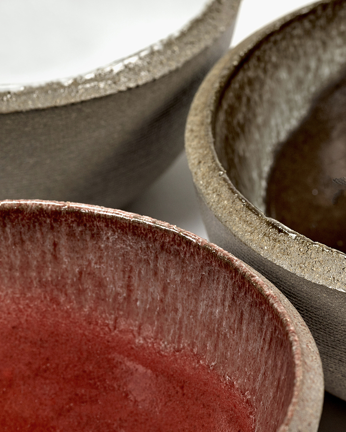 FCK Assiette Creuse 21 cm, marron et blanche