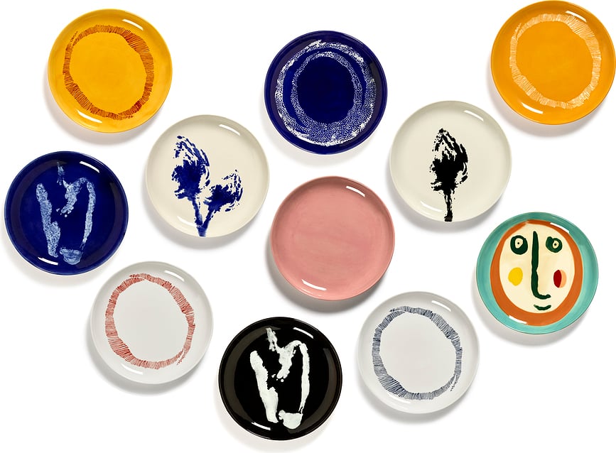 Feast Assiettes à déjeuner 19 cm, roses, Lot de 2