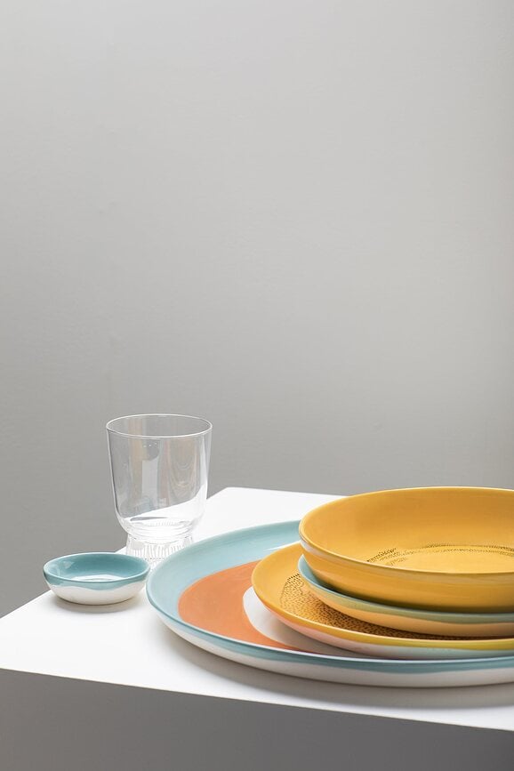 Feast Face 1 Assiettes à déjeuner, 22,5 cm, Lot de 2