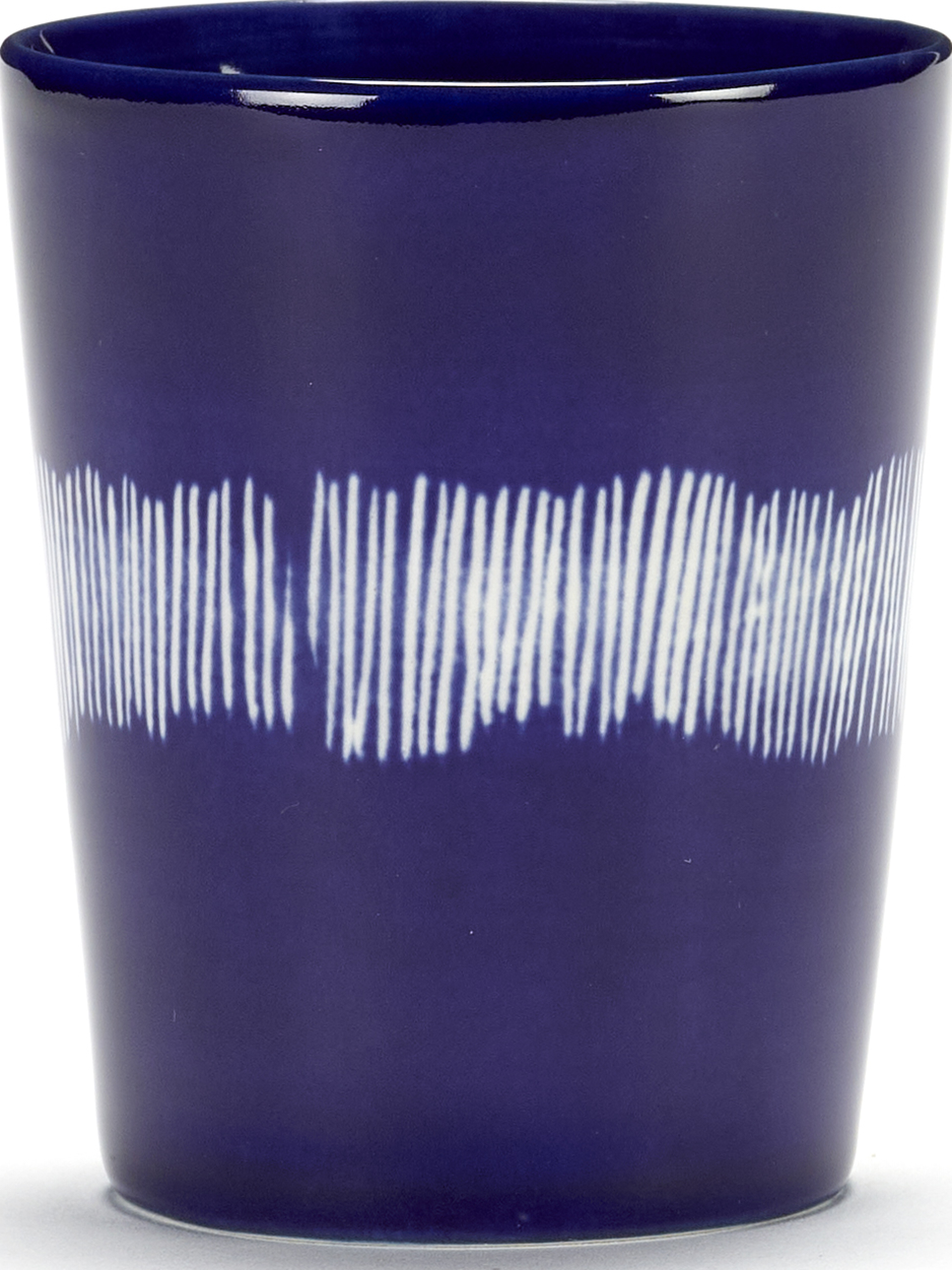 Keramik Becher Feast Becher 330 Ml, Blau-weiß, 4 St.