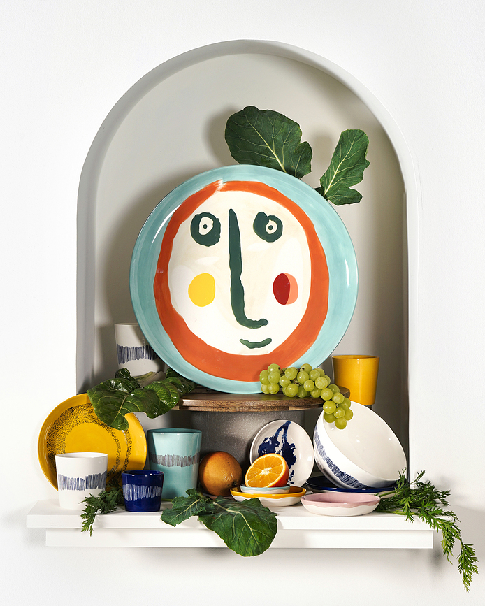 Feast Bol, 18 cm, blanc et bleu