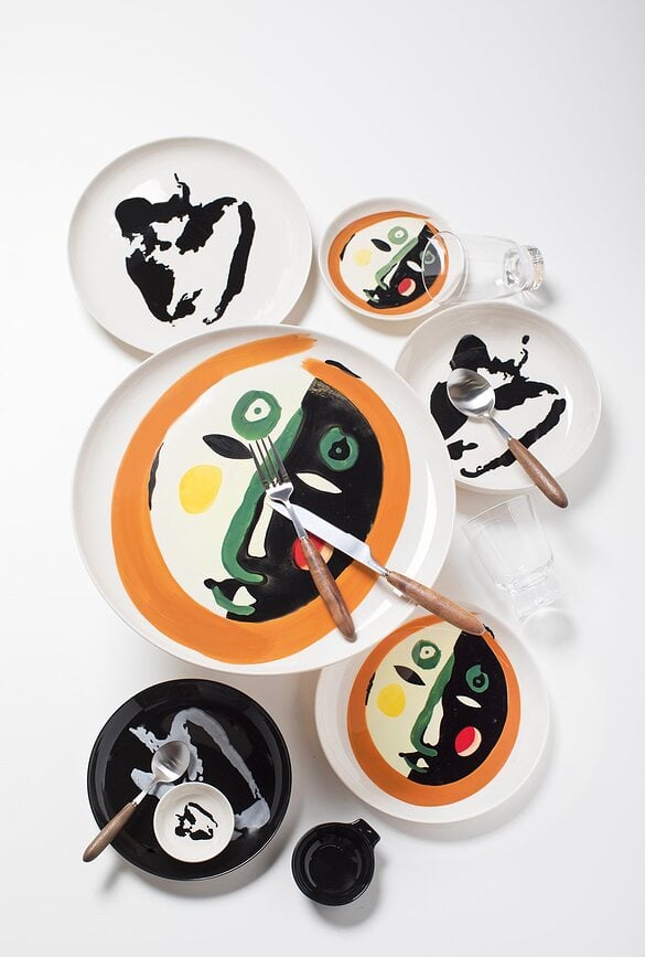 Feast Bols à collation, 9 cm, blancs et rouges, Lot de 4