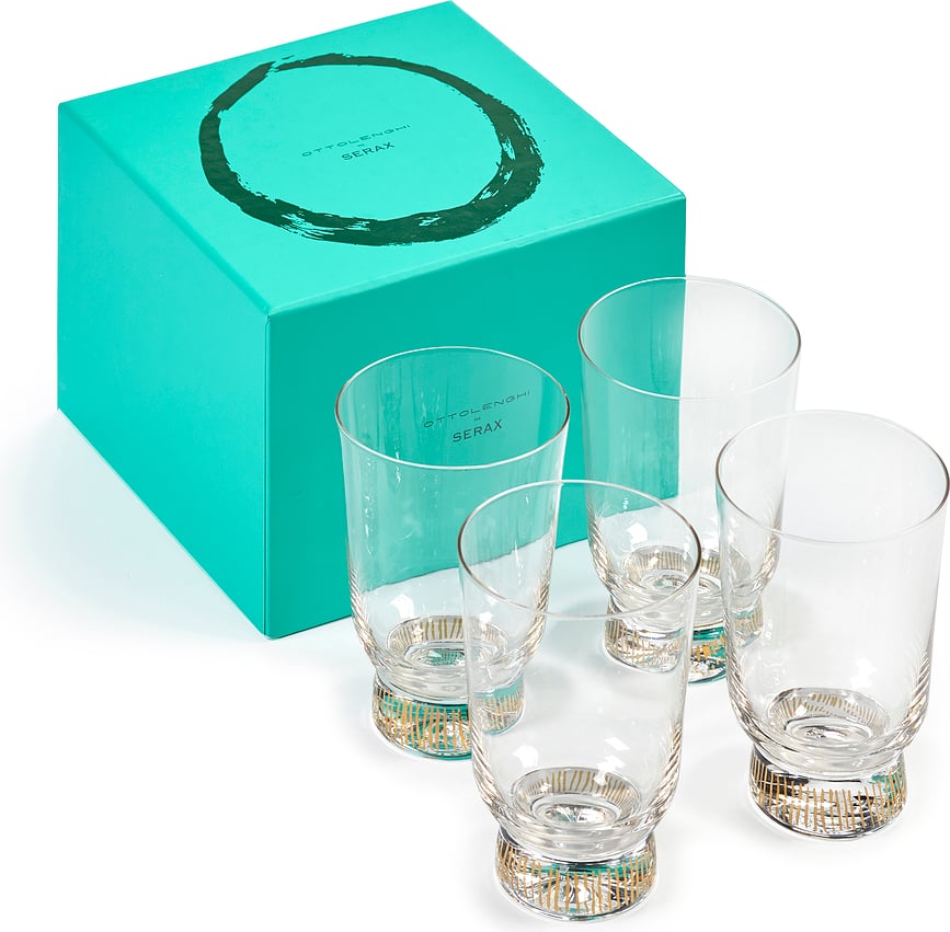 Feast Čaše 330 ml zlatne 4 kom.