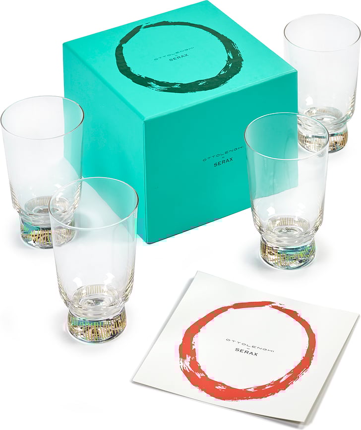 Feast Čaše 330 ml zlatne 4 kom.