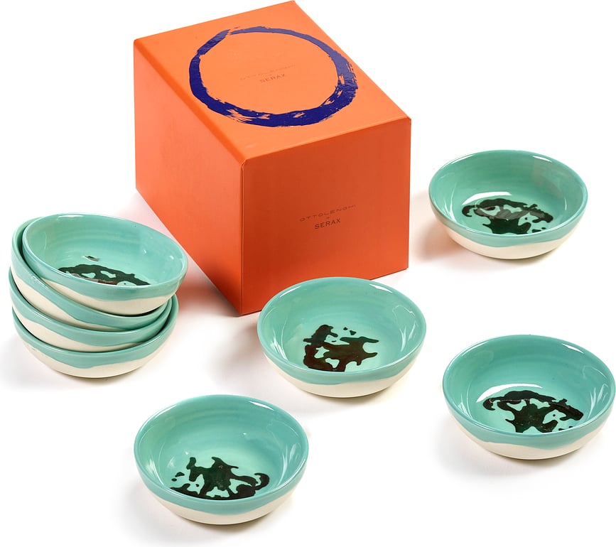 Feast Coupelles à snack 7,5 cm, jaunes et blanches, Lot de 8