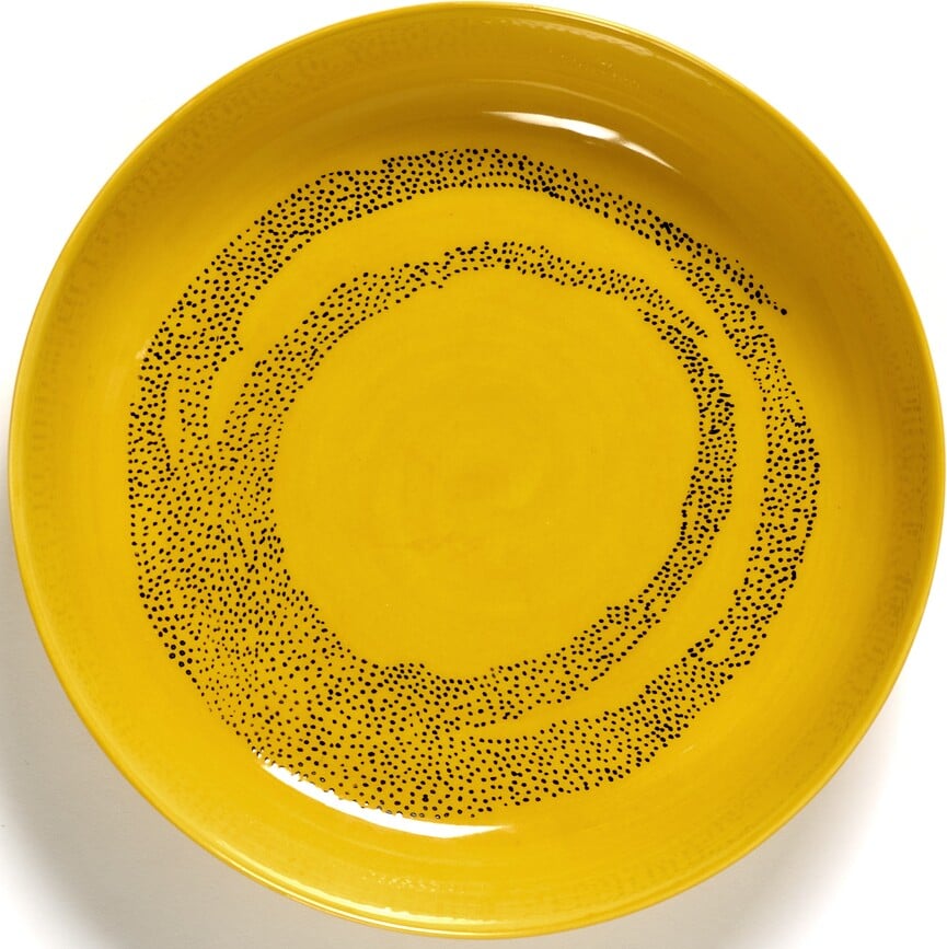 Feast Duboki Tanjuri 22 cm žuto-crni 2 kom.