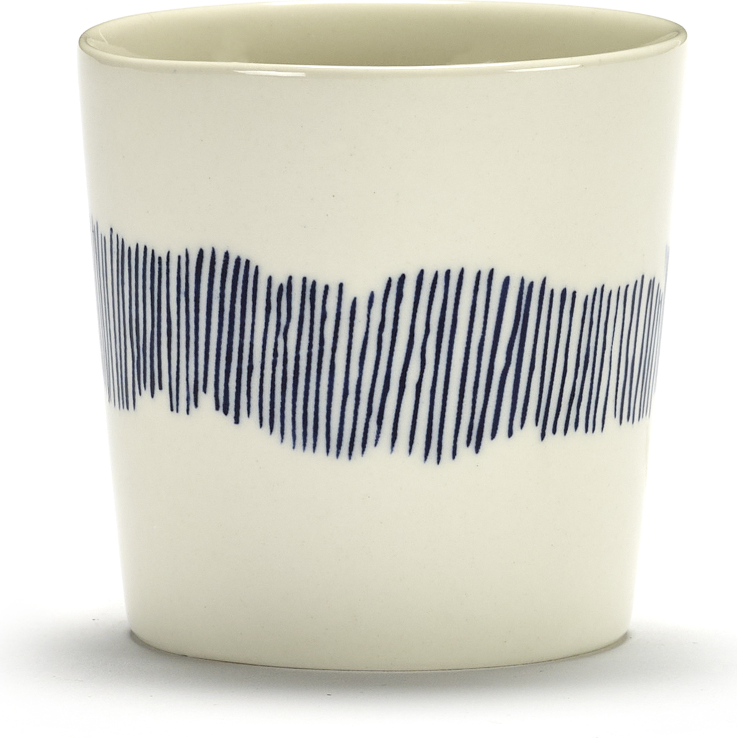 Keramik Becher Feast Kaffeebecher 250 Ml, Weiß-blau, 4 St.