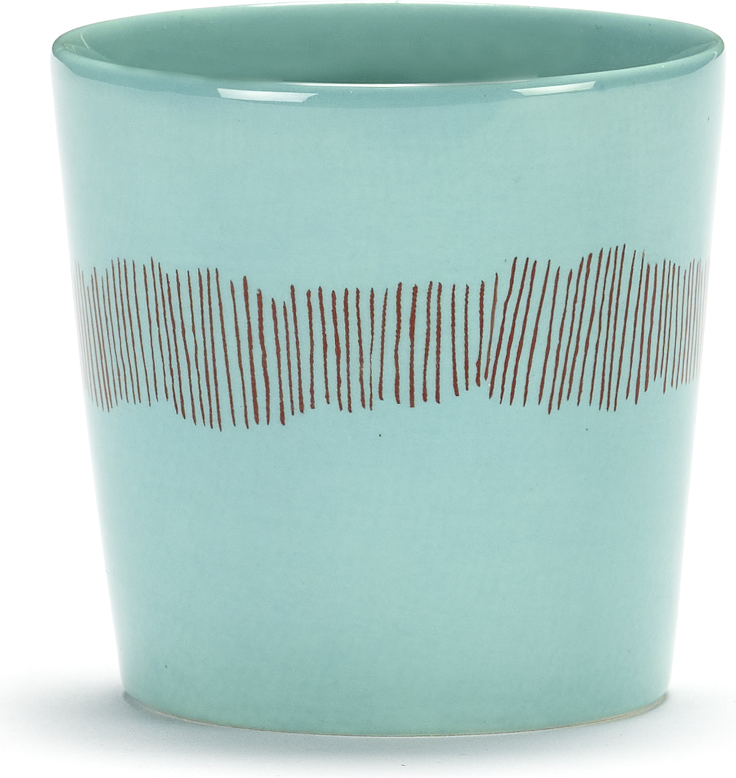 Keramik Becher Feast Kaffeetassen 250 Ml, Blau-rot, 4 St.