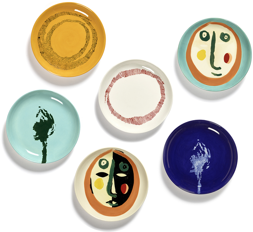 Feast Artichoke Desertni Krožnik, 16 cm, temno moder-bel