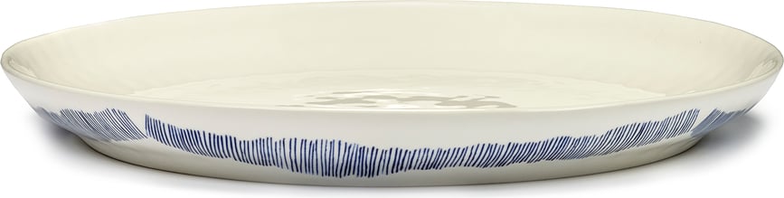 Feast Krožnik za serviranje, 35 cm, belo-moder