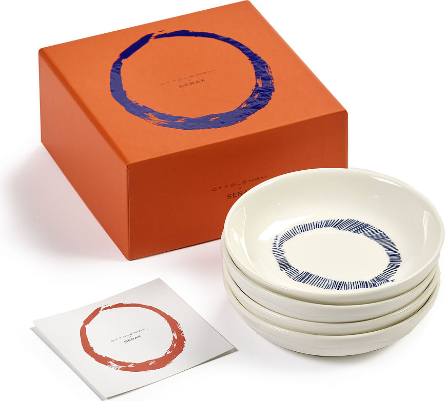 Feast Μπολ, 11,5 cm, κίτρινο-λευκά, 4 τμχ