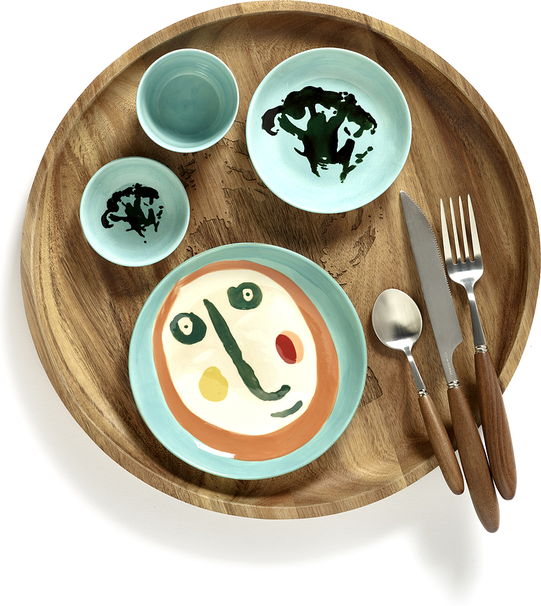 Feast Μπολ, 11,5 cm, κίτρινο-λευκά, 4 τμχ