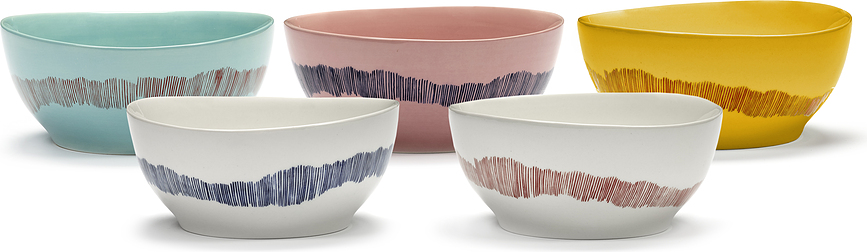 Feast Μπολ, 16 cm, ροζ-μπλε, 4 τμχ