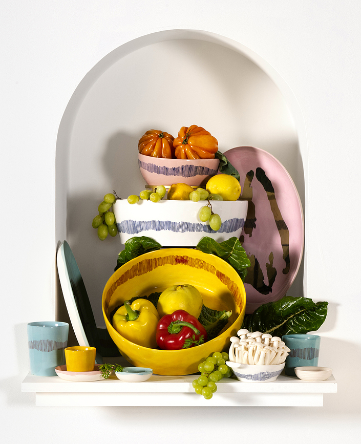 Feast Μπολ, 18 cm, λευκό-μπλε