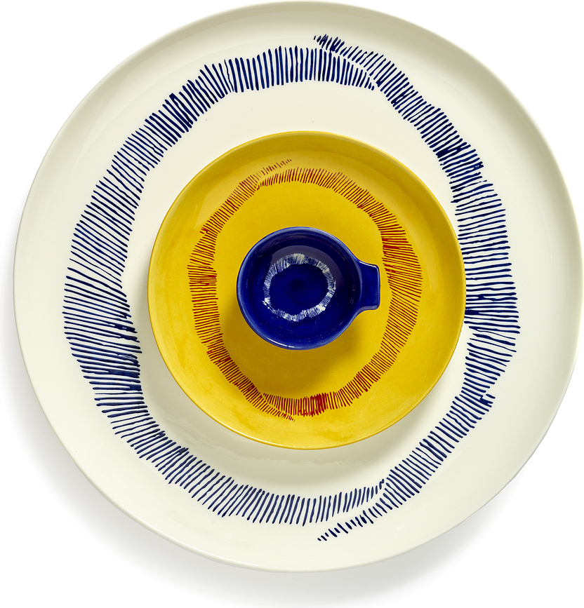 Feast Μπολ για σνακ, 9 εκ., σκούρο μπλε-λευκό