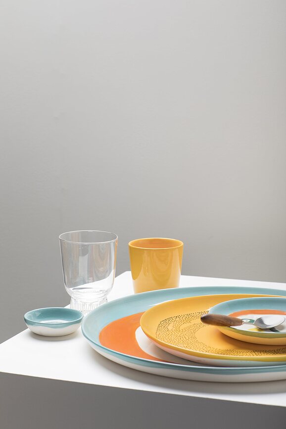 Feast Artichoke Πιάτα Γλυκού, 16 cm, σκούρο μπλε-λευκό, 4 τμχ