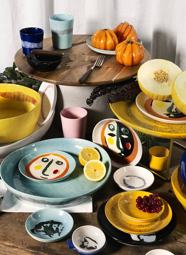 Feast Artichoke Πιάτα Γλυκού, 16 cm, σκούρο μπλε-λευκό, 4 τμχ