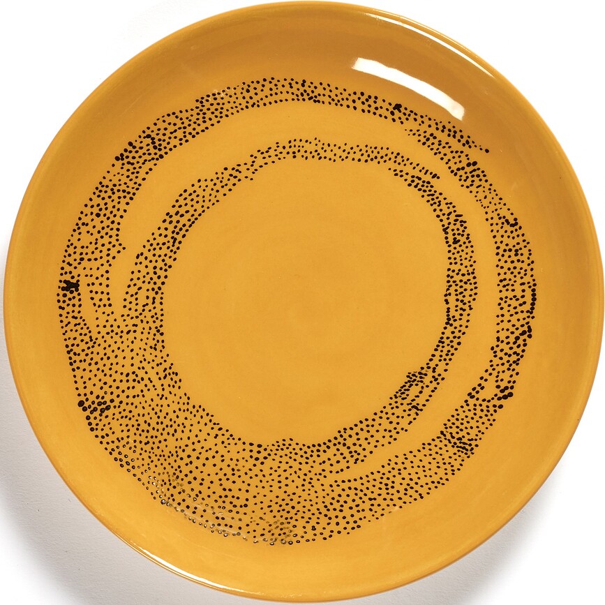 Feast Πιάτα Γλυκού με πουά, 16 cm, κίτρινα, 4 τμχ